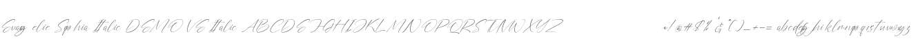 Evangelie Sophia Italic DEMO VE