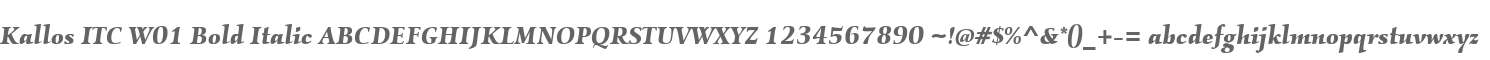 Kallos ITC W01 Bold Italic