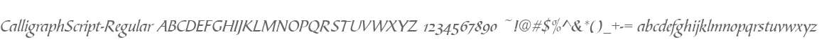 CalligraphScript-Regular