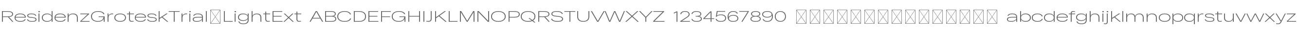 Residenz Grotesk Trial Lt Extd