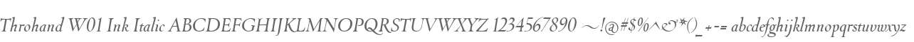 Throhand W01 Ink Italic