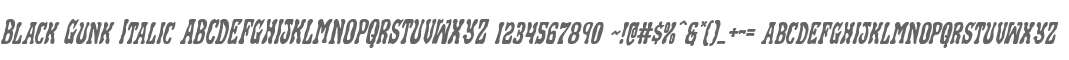 Black Gunk Italic