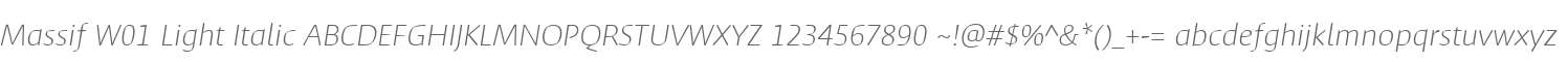 Massif W01 Light Italic