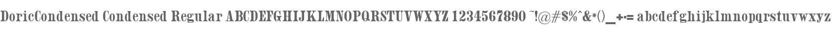DoricCondensed Condensed Regular