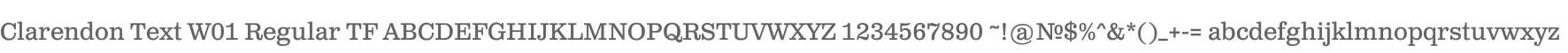 Clarendon Text W01 Regular TF