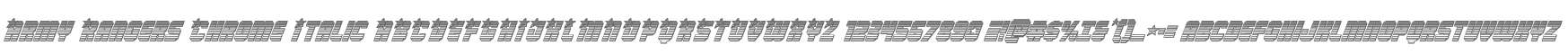 Army Rangers Chrome Italic
