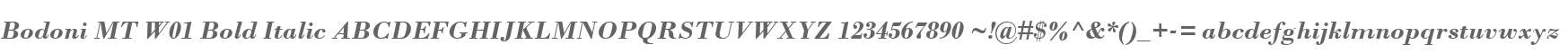 Bodoni MT W01 Bold Italic