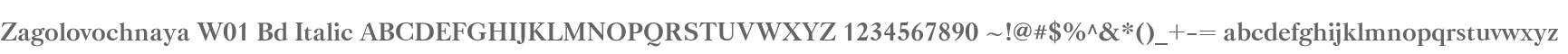 Zagolovochnaya W01 Bd Italic