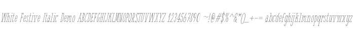 White Festive Italic Demo