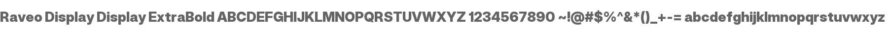 Raveo Display Display ExtraBold