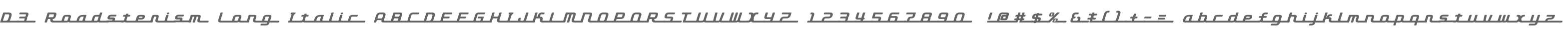 D3 Roadsterism Long Italic