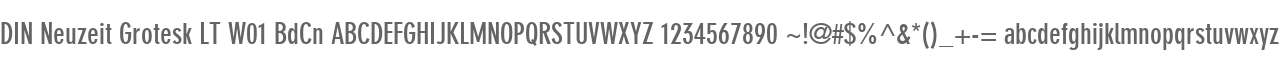 DIN Neuzeit Grotesk LT W01 BdCn