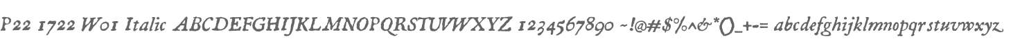 P22 1722 W01 Italic