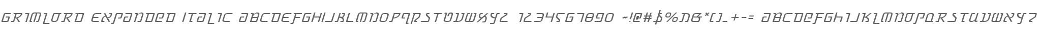 Grimlord Expanded Italic