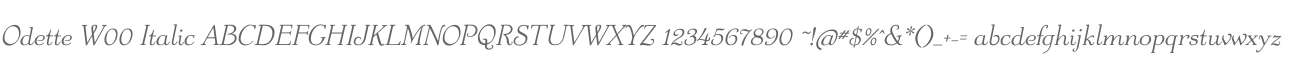 Odette W00 Italic