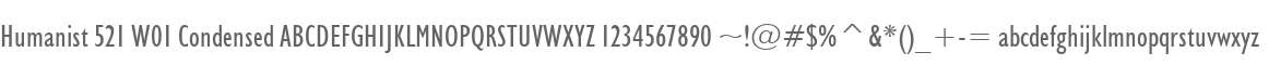 Humanist 521 W01 Condensed