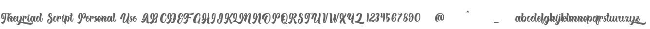Theyriad Script Personal Use