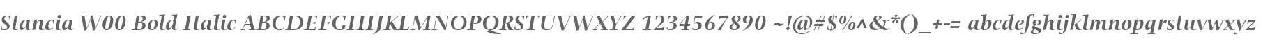 Stancia W00 Bold Italic