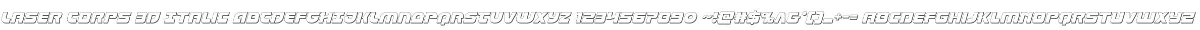 Laser Corps 3D Italic