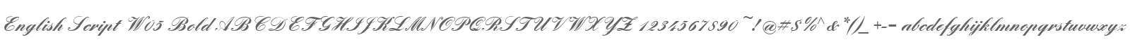 English Script W05 Bold
