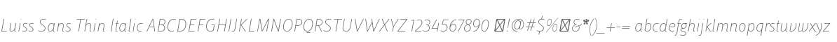 Luiss Sans Thin Italic