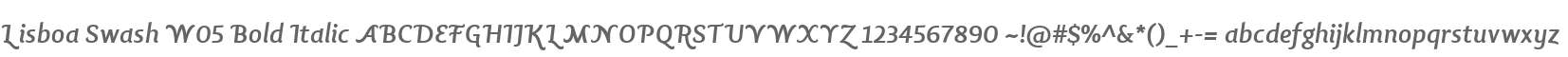Lisboa Swash W05 Bold Italic