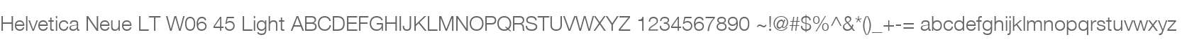 Helvetica Neue LT W06 45 Light