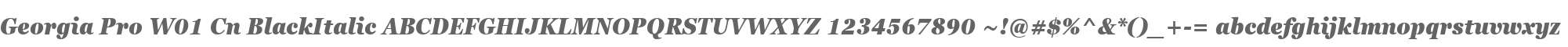 Georgia Pro W01 Cn BlackItalic
