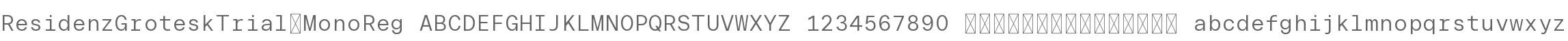 Residenz Grotesk Trial Mono Reg