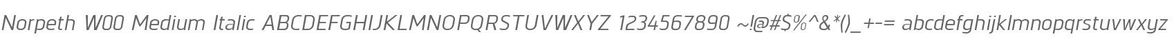 Norpeth W00 Medium Italic