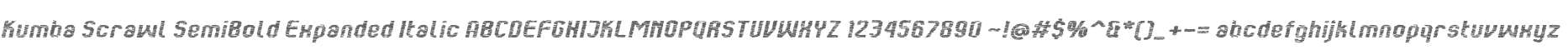 Kumba Scrawl SemiBold Expanded Italic