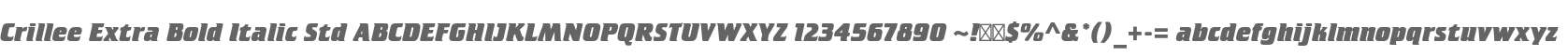 Crillee Extra Bold Italic Std