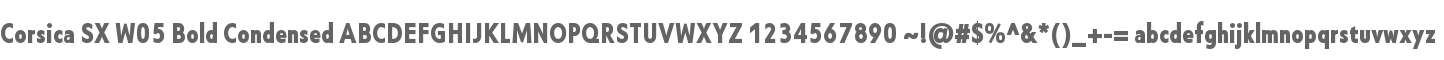 Corsica SX W05 Bold Condensed