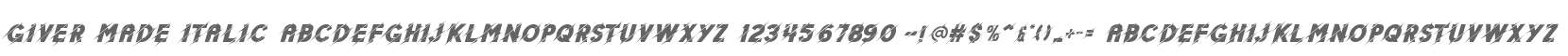 Giver Made Italic
