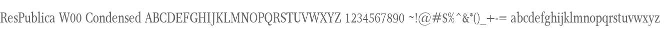 ResPublica W00 Condensed