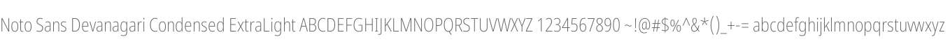 Noto Sans Devanagari Condensed ExtraLight