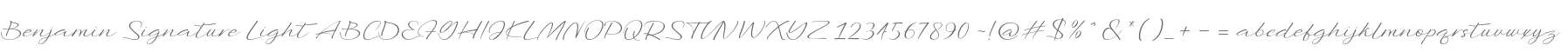 Benjamin Signature Light