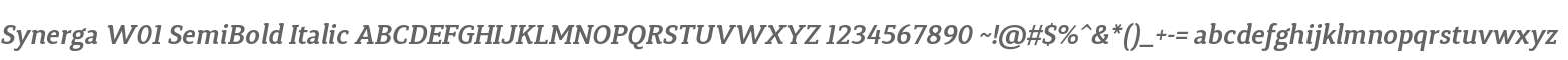 Synerga W01 SemiBold Italic