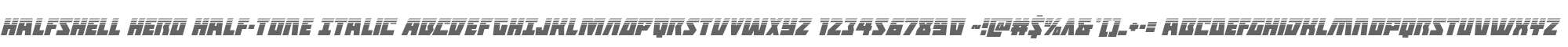 Halfshell Hero Half-Tone Italic