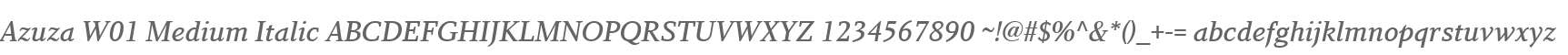 Azuza W01 Medium Italic