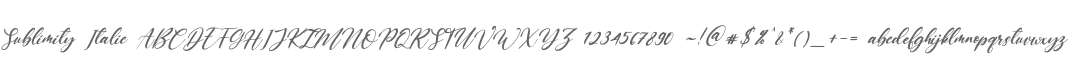 Sublimity Italic