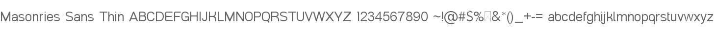 Masonries Sans Thin