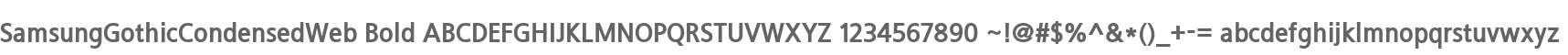 SamsungGothicCondensedWeb Bold