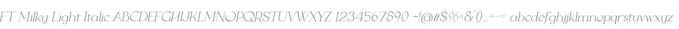 FT Milky Light Italic