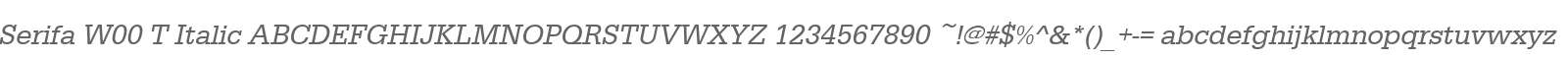 Serifa W00 T Italic