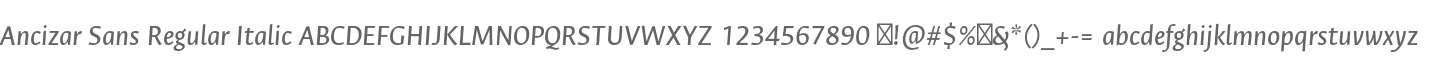 Ancizar Sans Regular Italic