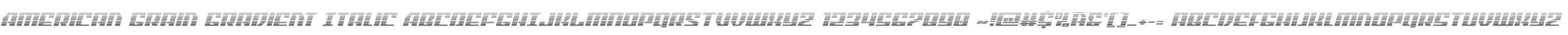 American Grain Gradient Italic