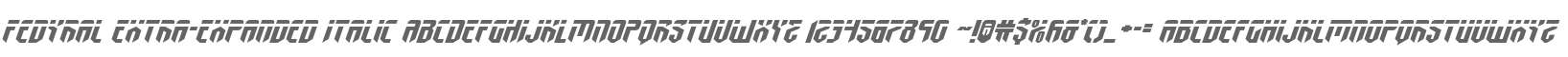 Fedyral Extra-Expanded Italic