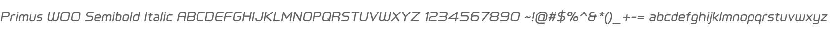 Primus W00 Semibold Italic