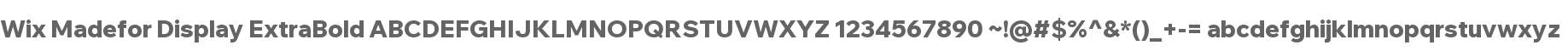 Wix Madefor Display ExtraBold